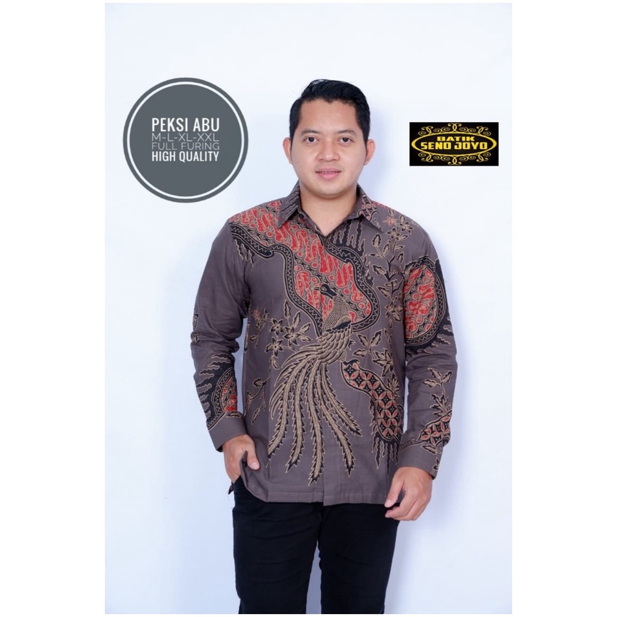 PEKSI ABU SENOJOYO KEMEJA BATIK PRIA SOLO LENGAN PANJANG LAPIS FURING ATASAN PREMIUM MODERN ROJO GURDO DEWANATA GODONGAN SUMITRO PURPLE INDRALAYA PEKSI ABU INDRALAYA KAPAL KANDAS LESMANA SEKAR KAMBOJA PARANG AJI BOJA MERAH BATIKSOLOAMANAH