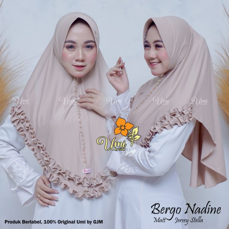Jilbab Instan Bergo Nadine // Hijab Instan Jersey Payet // Kerudung Original