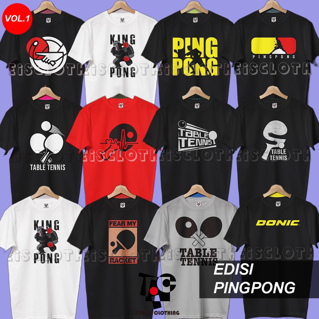 Kaos T-shirt Tenis pingpong Kaos pingpong 30s