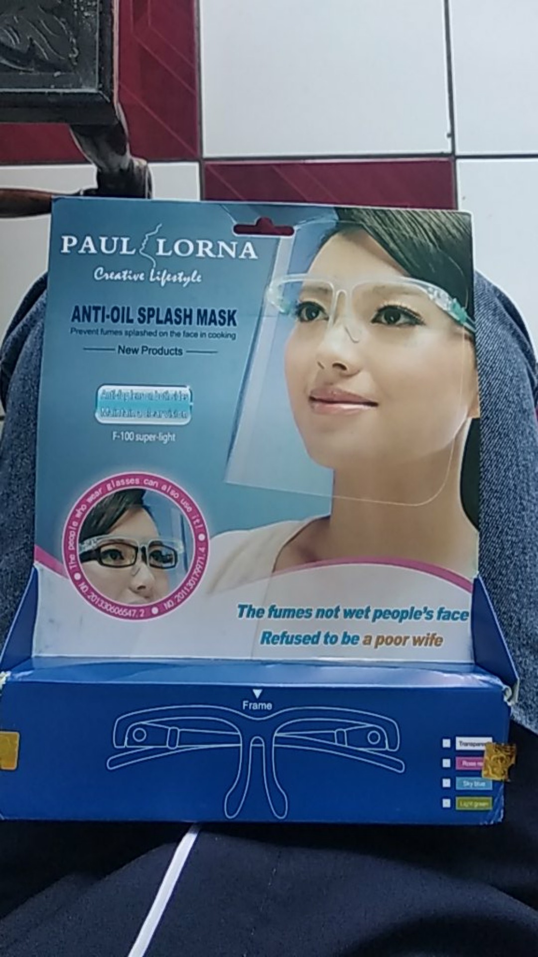 Face Shield Dengan Kemasan Box Paul Lorna