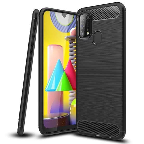 Soft case samsung m21 case ipaky carbone hitam