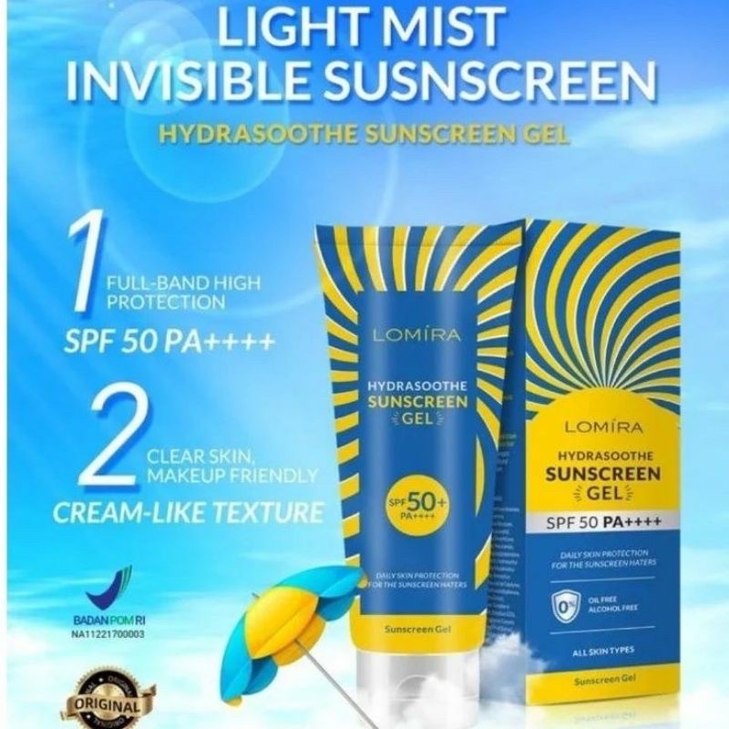 LOMIRA HYDRASOOTHE SUNSCREEN GEL SPF 50 PA++++ - LOMIRA SUNBLOCK