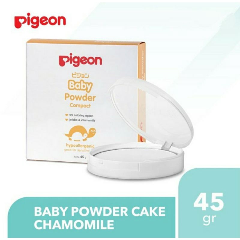 Pigeon Baby Compact Powder 45gr dengan Casingnya Bedak Bayi Pigeon Baby Powder Cake