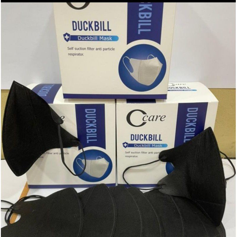 MASKER DUCKBILL 3PLY C CARE GARIS HITAM 1BOX ISI 50PCS