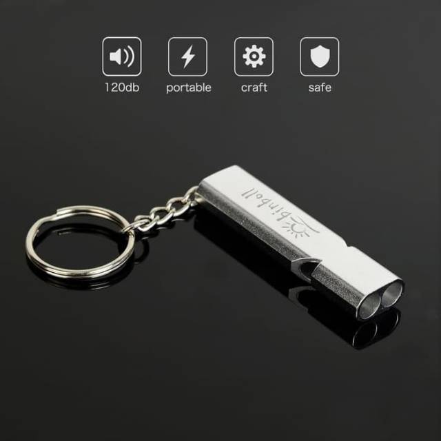 Peluit Survival Ultrasonic Peluit Emergency Outdoor Gantungan Kunci Whistle Keychain