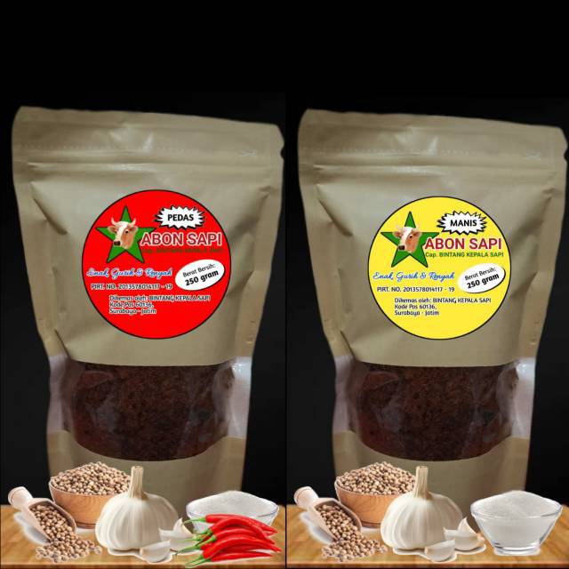 

Abon Sapi Daging Asli - Rasa Manis & Pedas 250gr Kemasan Baru