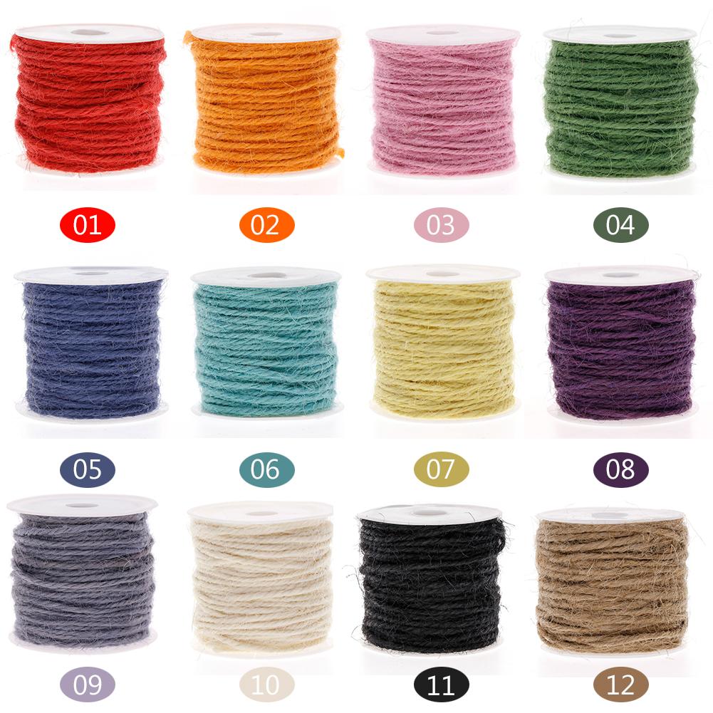 

10m Warna DIY Tali Rami 2mm Kerajinan Alami Tali Rami Tali Tebal String