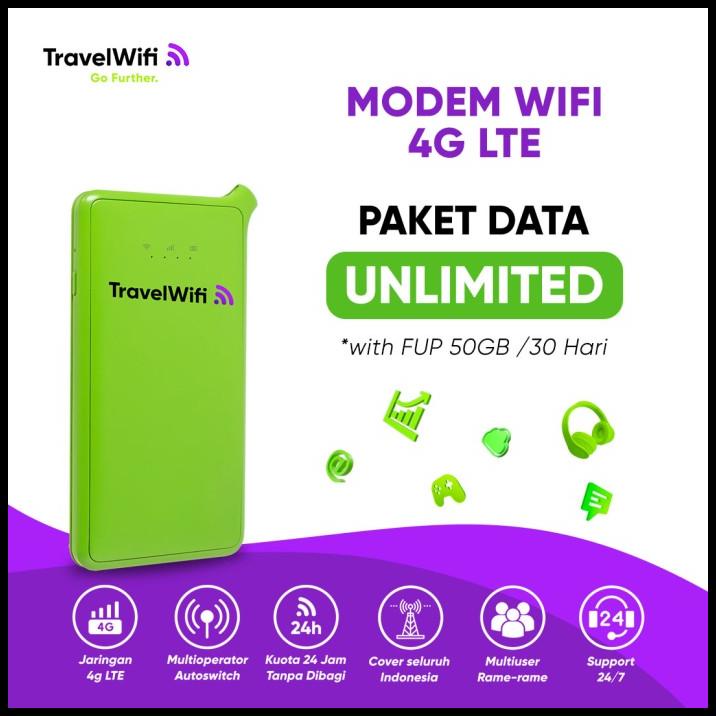Travel Wifi Sewa Modem Internet Indonesia Unlimited All Operator 50 Gb
