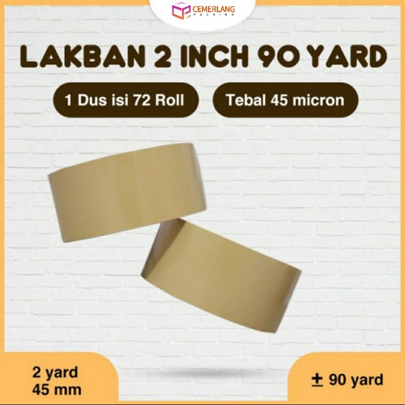 

Lakban Solatip isolasi opp Coklat 2 inch 45mm x 90 Yard murah - 90yard 45 mm