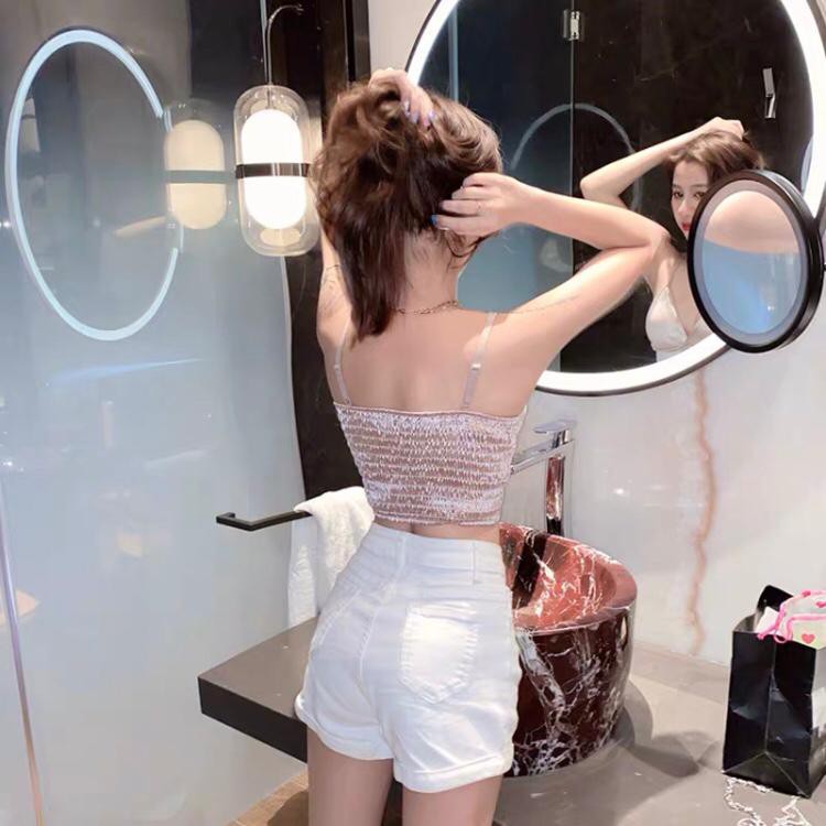 ✅𝐅𝐎𝐈𝐒𝐒® Tank Top Crop Top Sexy Atasan Pakain Dalam Wanita  Polos untuk Wanita 1044