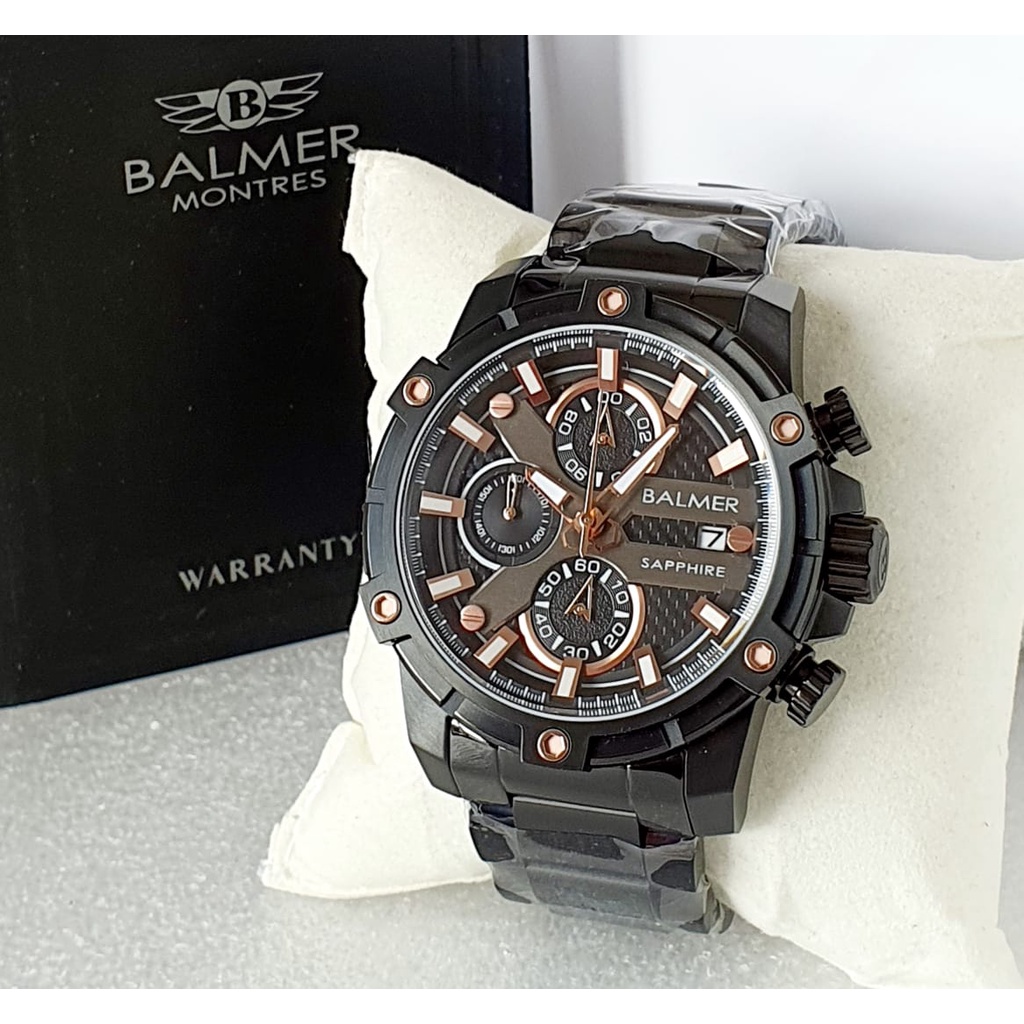Jam Tangan Pria Balmer Original B8111M Stainless Steel Hitam