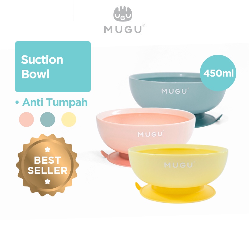 MUGU Suction Bowl Mangkok Makan Bayi Anak Anti Tumpah