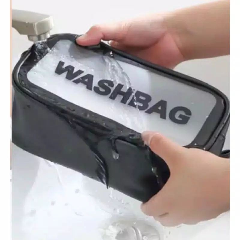 Tas Kosmetik Washbag Toiletry - Pouch Make-Up Travel Transparan Waterproof