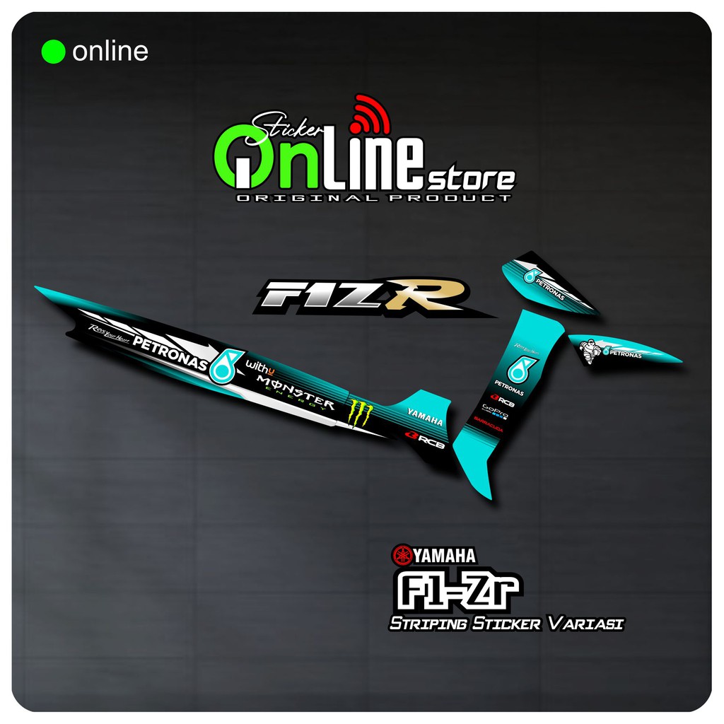 STRIPING VARIASI STICKER LIS MOTOR YAMAHA F1ZR OLD PETRONAS GRAFIS