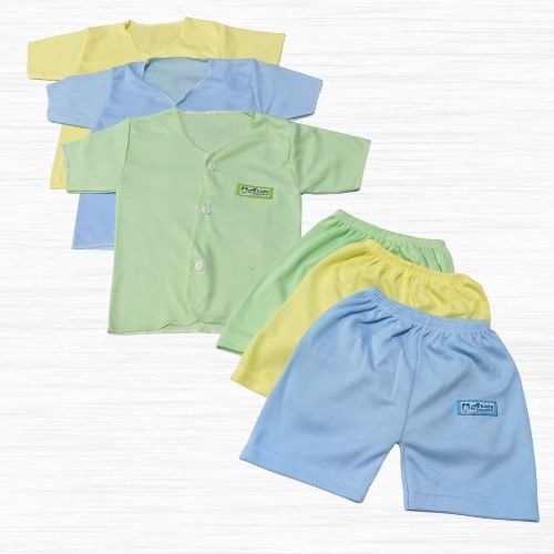 Setelan Baju Bayi Polos Newborn Usia 0-3 Bulan