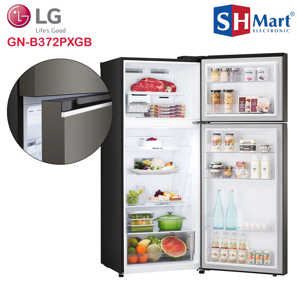 KULKAS LG 2 PINTU GN-B392PXGB / GN-B392PLGB KAPASITAS 395 LITER SMART INVERTER GARANSI RESMI