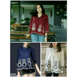 ATASAN WANITA KEMEJA HEM BLOUSE LENGAN PANJANG SUNSET BUKAN CRESSIDA H M DNC ZOYA SUNDAY MEZORA LOI