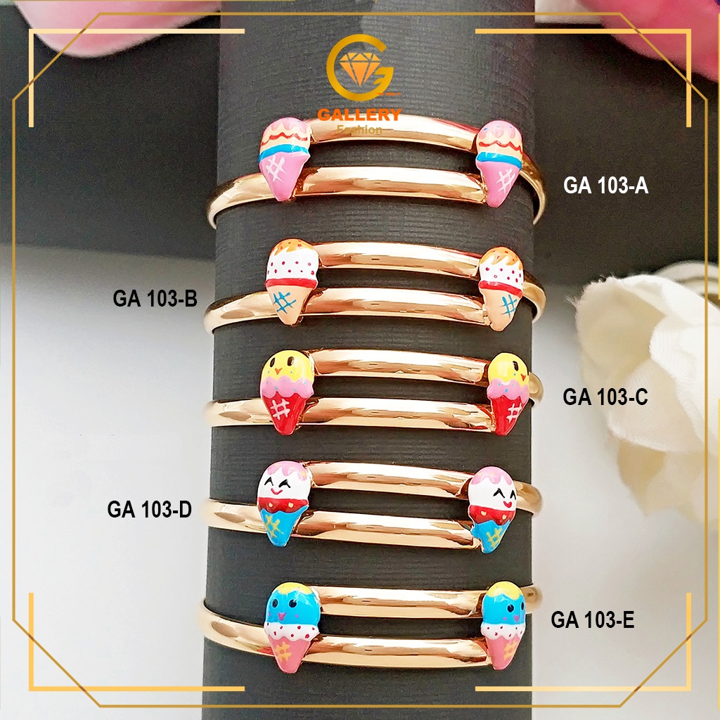 GELANG BANGLE ATAU BEGEL EMAS ANAK BAYI EMAS ASLI KADAR 300/6KARAT (6K) DAN 375%/8KARAT KODE SERIES 