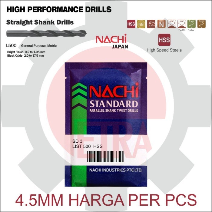 MATA BOR BESI NACHI 4.5 MM / MATABOR BESI NACHI 4,5MM ORIGINAL NACHI