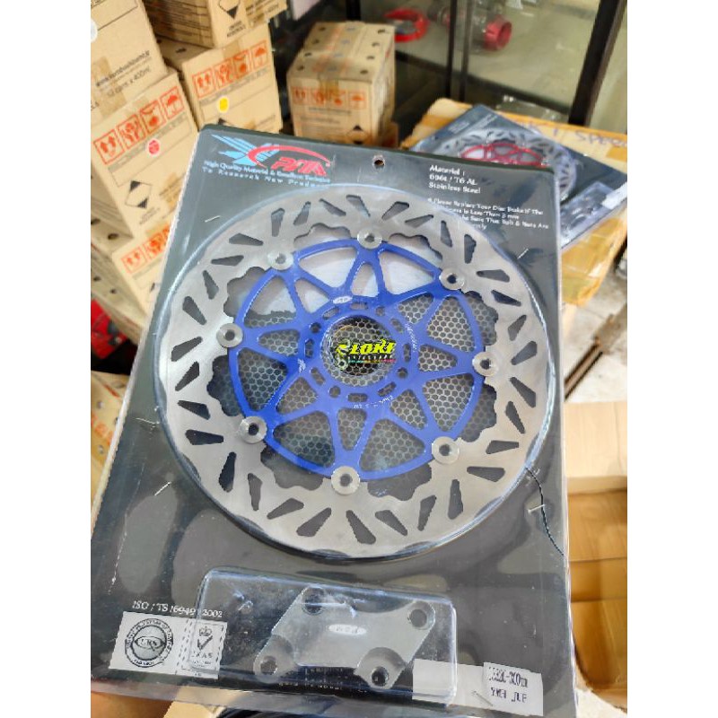 Disc Brake Cakram Piringan PSM Titanium Kembang 300 mm Floating Jupiter Fizr F1zr Rxking Mxking not Moto1 TDR-PSM JupZ Titan-Biru