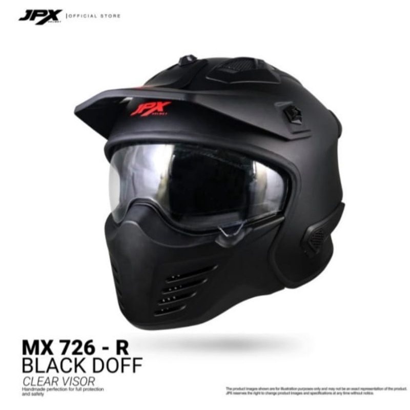Helm JPX MX 726R Hitam