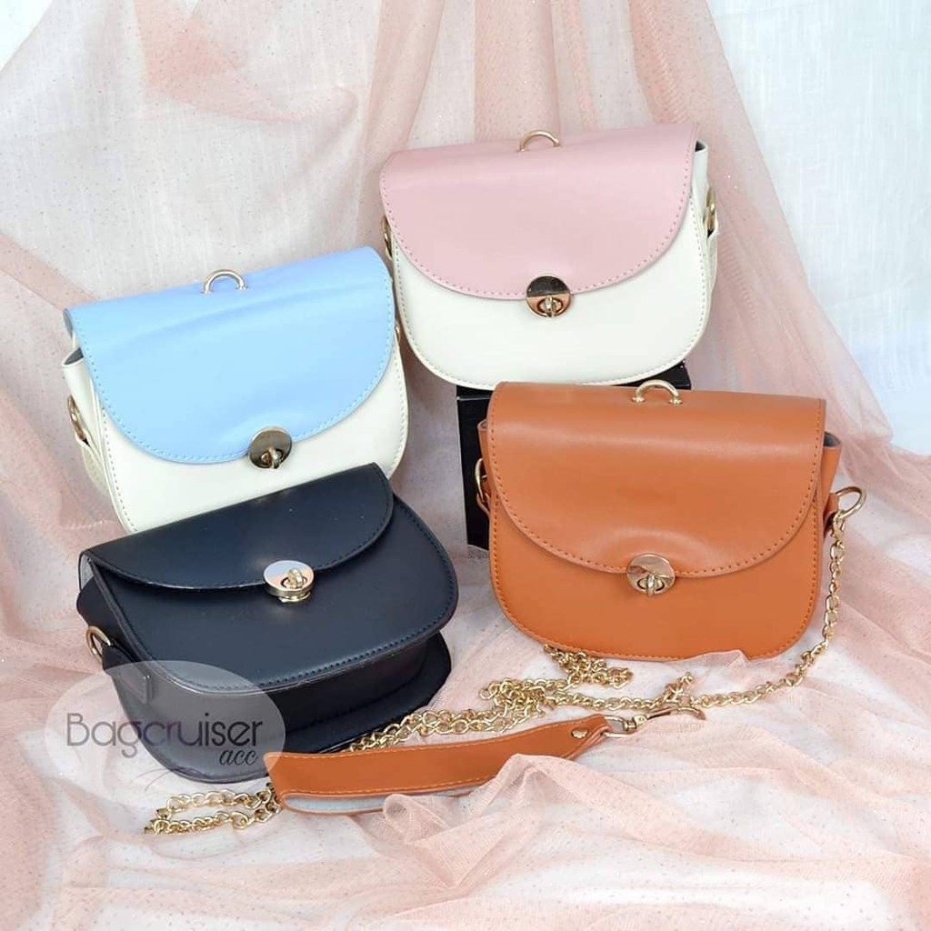 TAS SELEMPANG Kunci Gesper Tali Rantai Import - 2 Tali - Premium Bag 1702