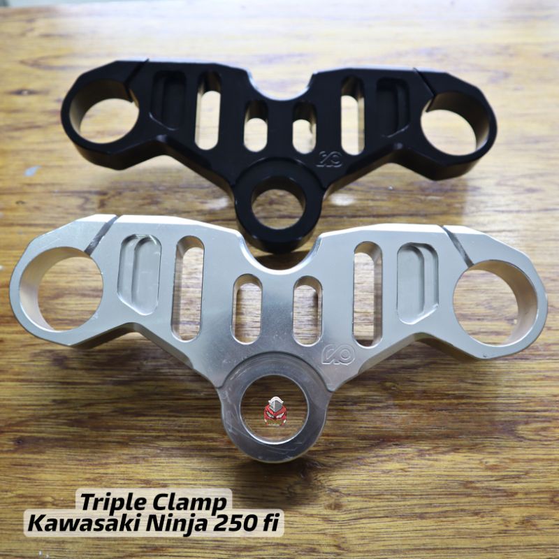 Triple Clamp Ninja 250 fi old alumunium CNC segitiga stang