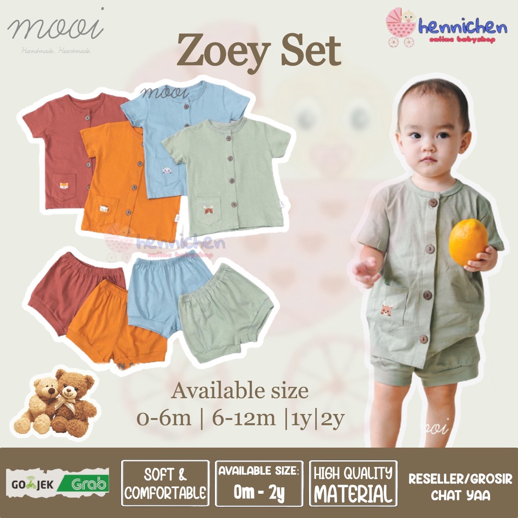 PROMO 7.7 PROMO BAJU LEBARAN MURAH MOOI ZOEY SET SETELAN MOOI KANTONG BORDIR LUCU FASHION ANAK UNISEX 0-2 TAHUN