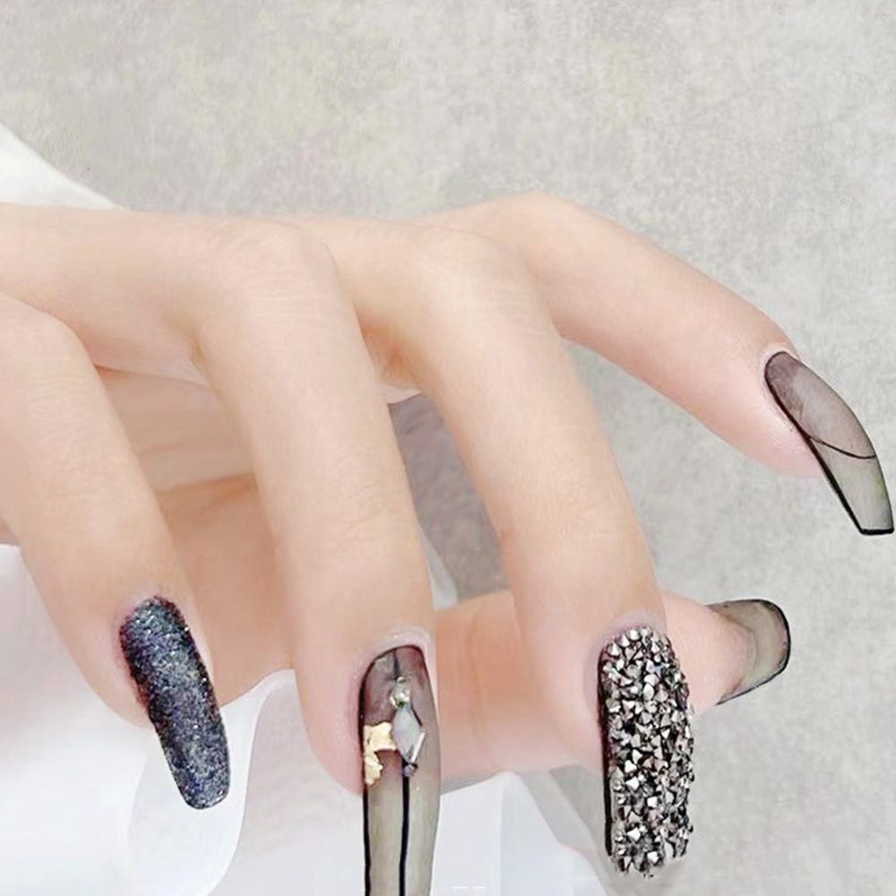 Mxbeauty Kristal Berlian Aurora Warna Champagne Untuk Dekorasi Nail Art / Manicure Diy