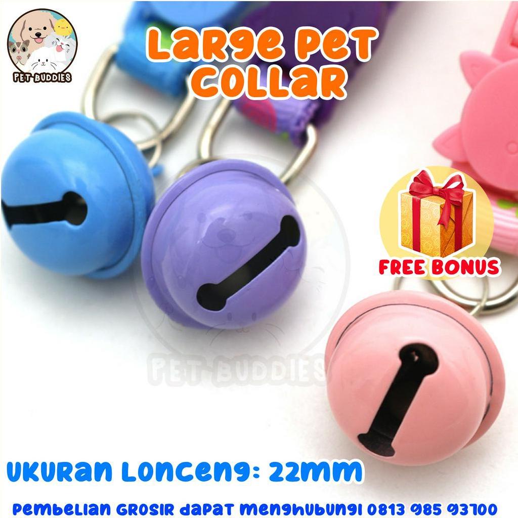 Large Pet Collar 22mm Kalung Motif Kucing