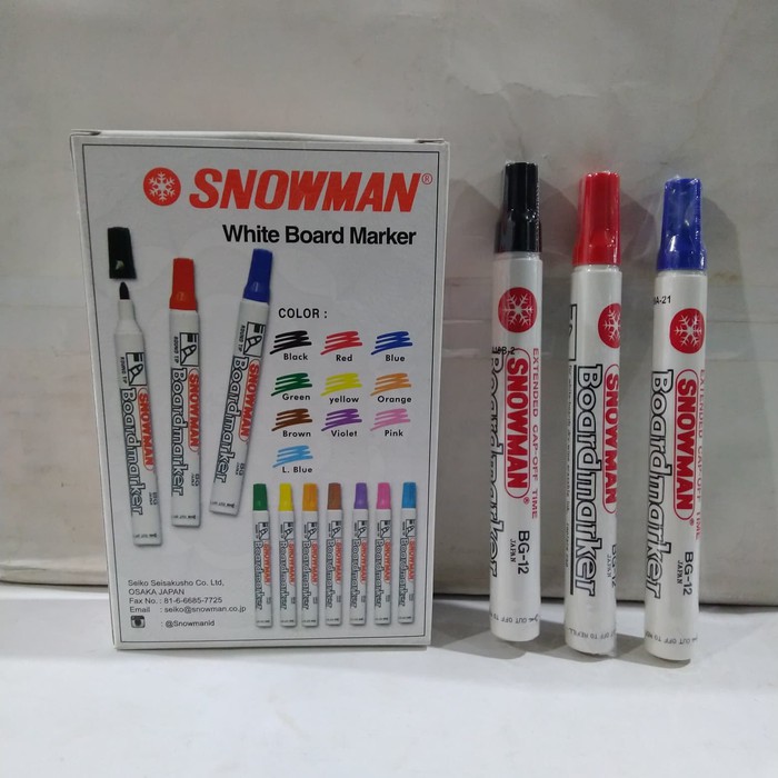 

Spidol Whiteboard Snowman BG-12 / Spidol Non Permanent