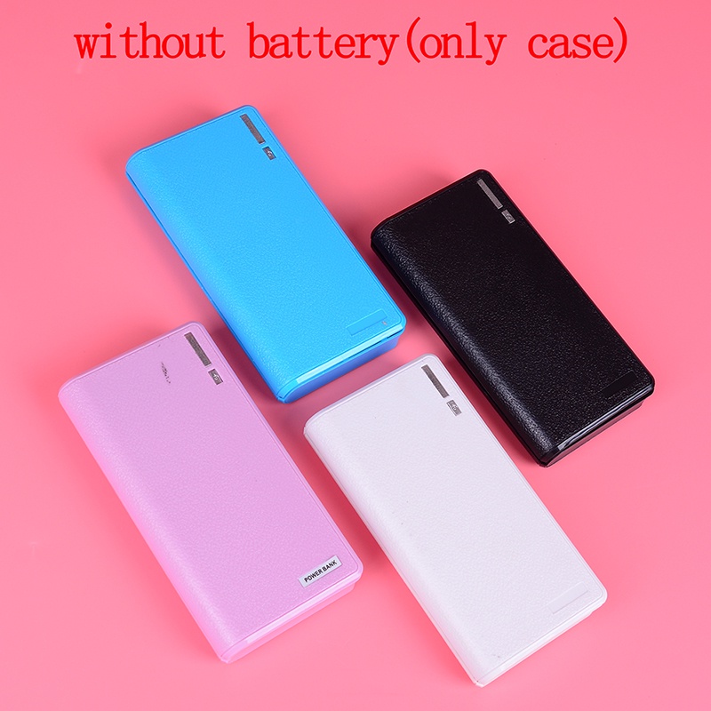 {LUCKID}20000mAh dual usb power bank case kit 6X 18650 battery charger diy box for phone