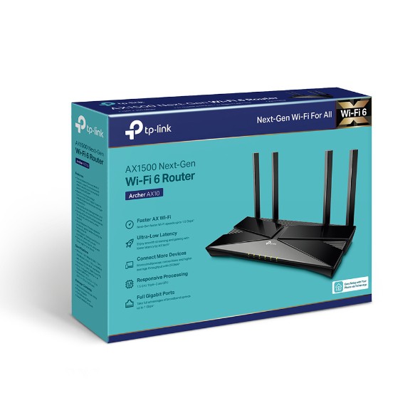 TP-LINK Archer AX10 | AX1500 Wi-Fi 6 Router Original - Garansi 1th