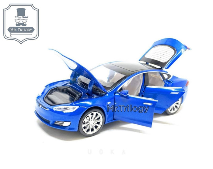 Mobil Tesla Model S - Miniatur Mainan diecast kado cowok ulang tahun pajangan - Elon Musk not Ferrari buggati BMW Mercy mercedes benz