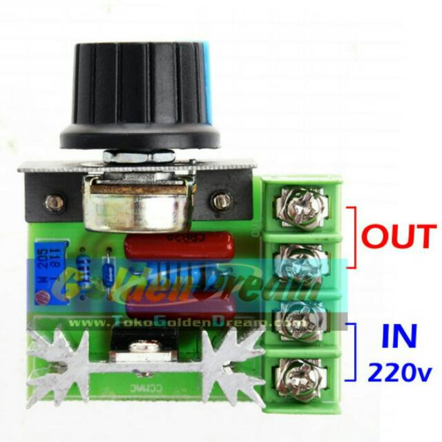DIMMER AC 2000W mengatur kecepatan dinamao lampu pijar heater dll