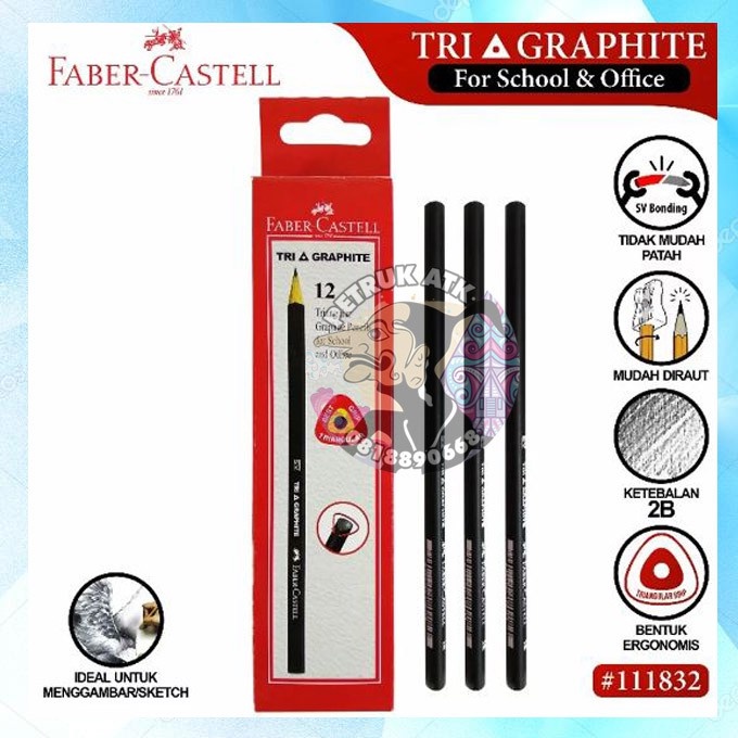 

[PCS] PENSIL FABER CASTELL TRI GRAPHITE 2B*