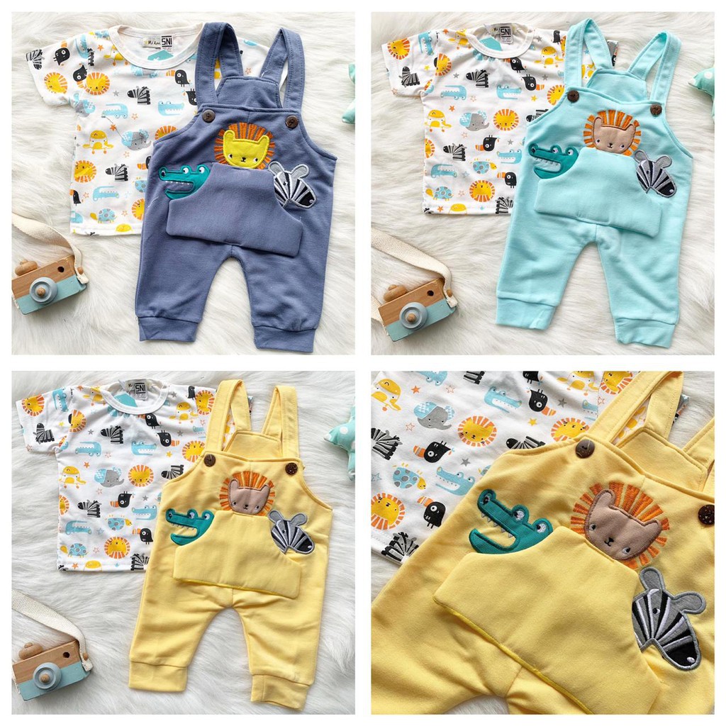 setelan overall cowok baby baju kodok bayi SNI lucu fashion ZOO OVERALL/ dobby the dino / led cloud 0 12 18 bulan 1 tahun cewek cowok unisex baju anak lucu