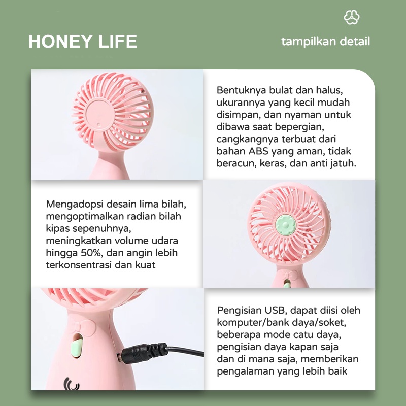 KIPAS ANGIN MINI GENGGAM Cute / Kipas Lipat PORTABLE / Mini Fan