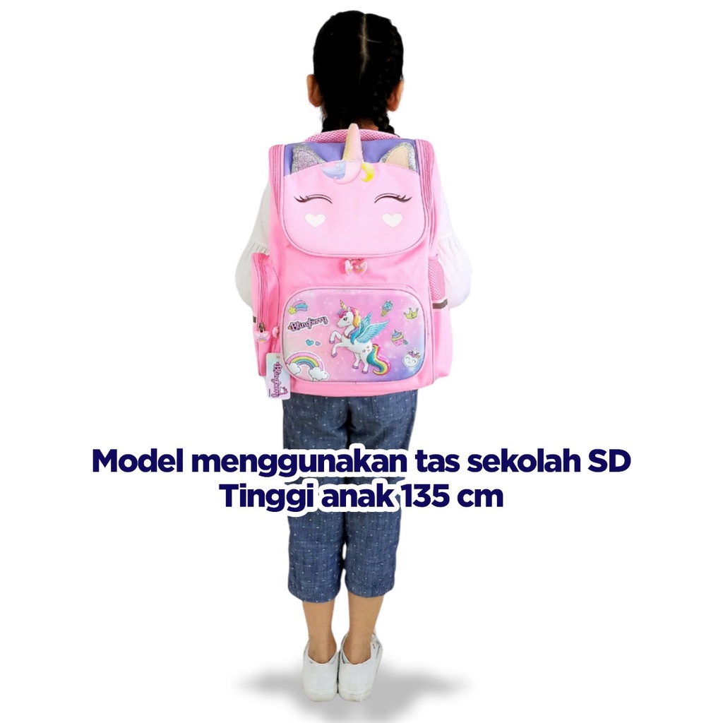 Tas sekolah anak TK SD anak perempuan Unicorn Waterproof import berkualitas backpack unicorn sekolah anak high quality import tas ransel unicorn Tas Grosir Import Blingberry  ransel Blingberry Original