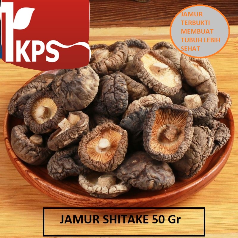 JAMUR SHITAKE KERING MEREK IKPS 50 Gr / JAMUR SHITAKE HIOKU XIANGKU 50