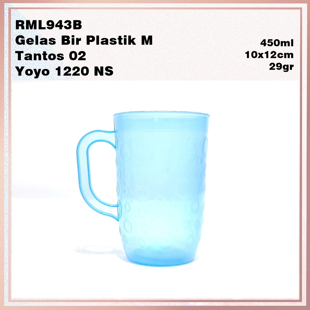 RML943B Gelas Bir Plastik M Tantos 02 Yoyo 1220 NS 450ml