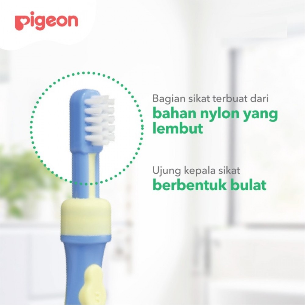 Pigeon Baby Training Tooth Brush 12m+ - L-3 Blue