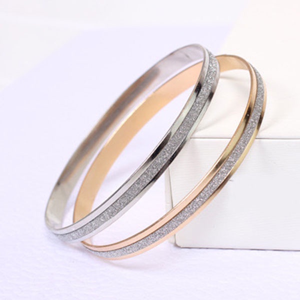 Gelang Fashion Titanium Kristal / Gelang Bangle Gelang Tangan Korean Import / Aksesoris Gelang Wanita / TV-14