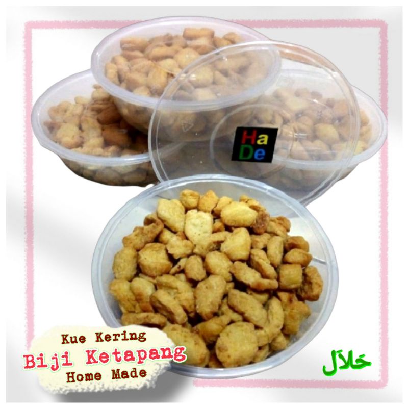 

Kue Kering | Biji Ketapang isi 250 gram (1/4 Kg Per Toples Kiloan) Paket Kiloan Cemilan Jadul Tradisional Parcel Lebaran Murah, Enak, Lembut , Premium - Homa Made HADE