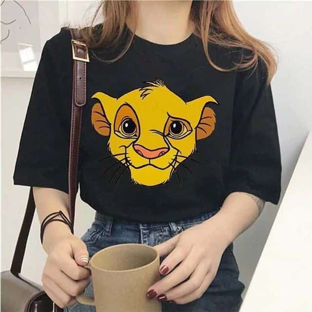 MYSTIQUE.ID-BAJU KAOS LION KING T-SHIRT LUCU DAN AESTHETIC