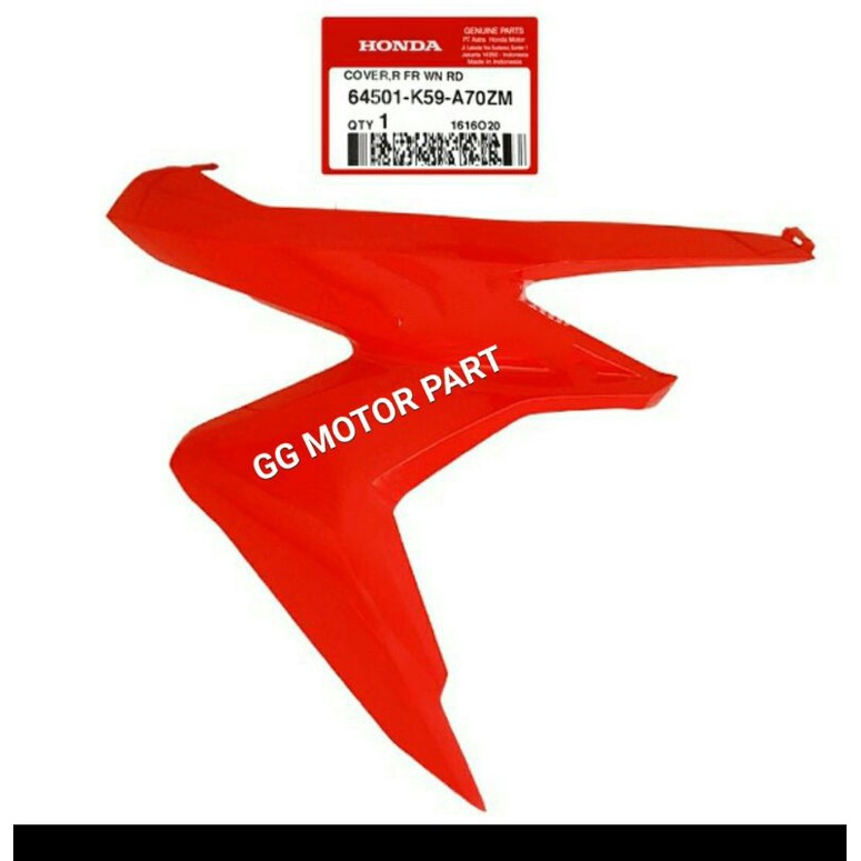 Sayap Depan New Vario 150 Led 2018-2021 Kiri Atau Kanan Merah Glossy Asli Original Honda 64501-K59-A