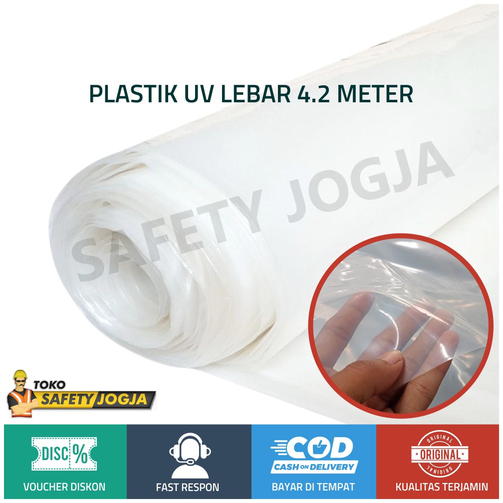 PLASTIK UV ULTRAVIOLET LEBAR 4,2 M 200 MICRON 1ROLL