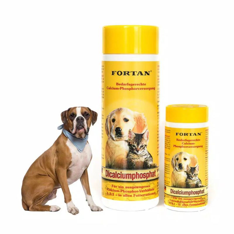 Fortan Dicalciumphosphat 600gr/ Vitamin Tulang Calcium Kucing Anjing