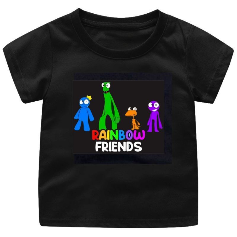 BAJU VIRAL  KAOS  ATASAN ANAK CEWEK COWOK VIRAL RAINBOW FRIENDS 1-12TAHUN