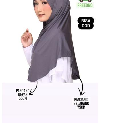 ✴ BERGO ELZATTA ZARIA CASUAL HIJAB INSTANT JILBAB POLOS KERUDUNG OLAHRAGA SENAM BERSEPEDA SPORT ♩